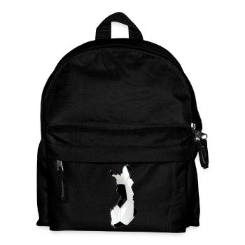 Finnland Landkarte umrahmt echten Fußball - Kinder Rucksack - Schwarz - Vorne
