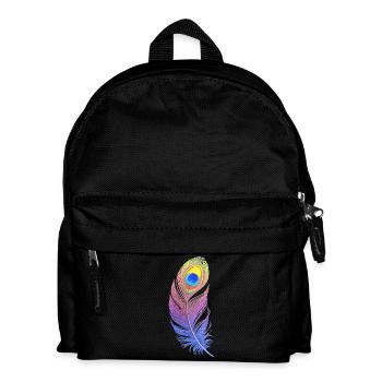 Plume Arc-en-ciel : Style et Créativité sur votre - Sac à dos Enfant - noir - Devant