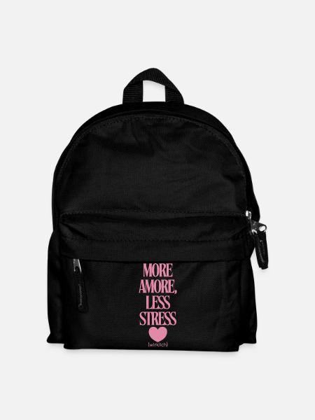 More love, less stress - Kids' Backpack - black