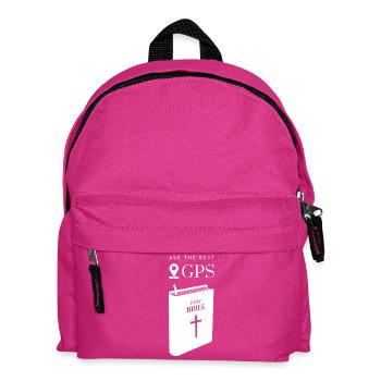 Bestes Navi ist die Bibel (weiß) - Kinder Rucksack - Fuchsia - Vorne