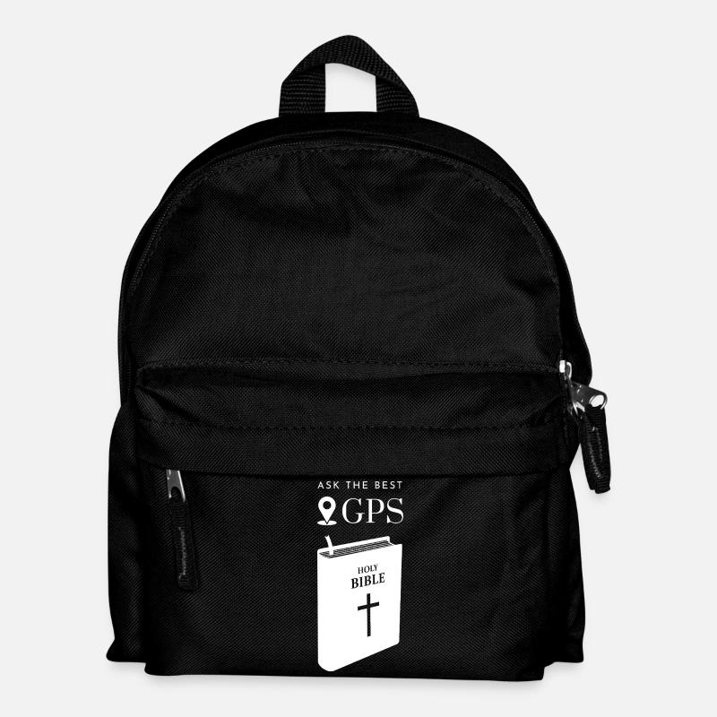 Bestes Navi ist die Bibel (weiß) - Kinder Rucksack - Schwarz
