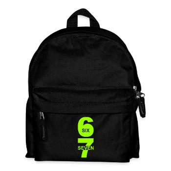 Six Seven - 67 - Typo - Meme - Basketball - 6-7 - Kids' Backpack - black - Front