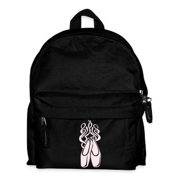 Ballet Shoes Ballerina Symbol - Kids' Backpack - black - Front