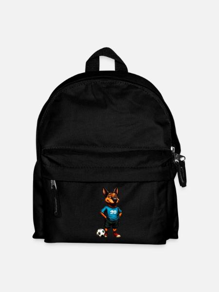 Fussball Hunde - Kinder Rucksack - Schwarz