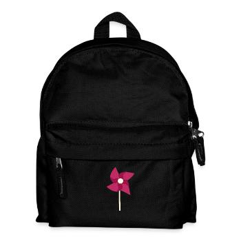 Windrad Windräder - Kinder Rucksack - Schwarz - Vorne
