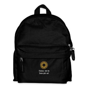 Pommes - Kinder Rucksack - Schwarz - Vorne