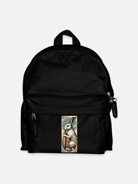 Vintage Osterhase Hase Naturliebhaber - Kinder Rucksack - Schwarz