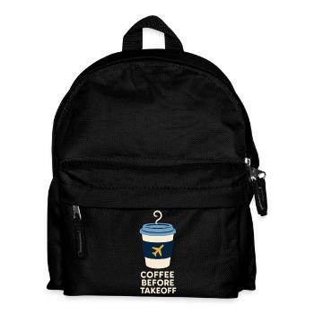 Flugbegleiter Kabinencrew Leben Luftfahrt - Kinder Rucksack - Schwarz - Vorne