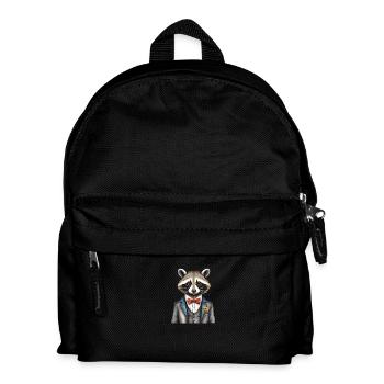 Gentleman raccoon - Kids' Backpack - black - Front
