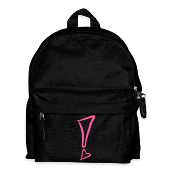 Ausrufezeichen mit Herz - Kinder Rucksack - Schwarz - Vorne
