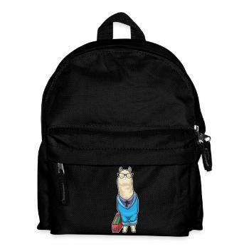 Alpaka Sekretärin Ordner Büro - Kinder Rucksack - Schwarz - Vorne