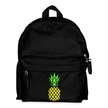 Ananas - Kinder Rucksack - Schwarz - Vorne