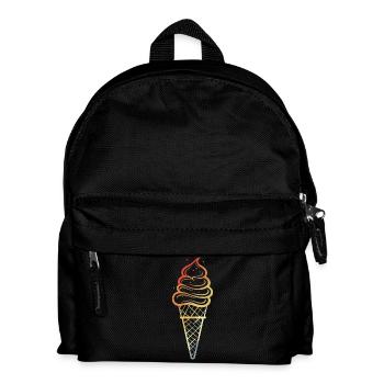 Eiswaffel Skizze Retro Style - Kinder Rucksack - Schwarz - Vorne
