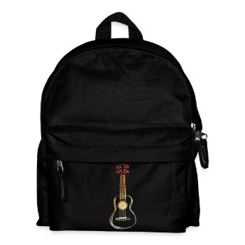 Ukulele Sketch Retro Style - Kids' Backpack - black - Front