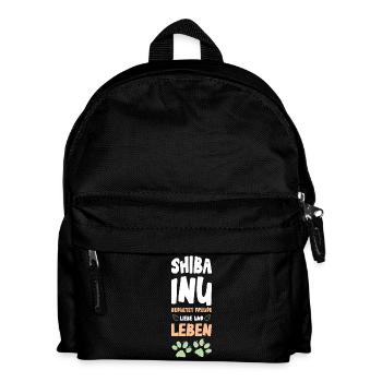 Shiba Inu Love and Life - Kids' Backpack - black - Front