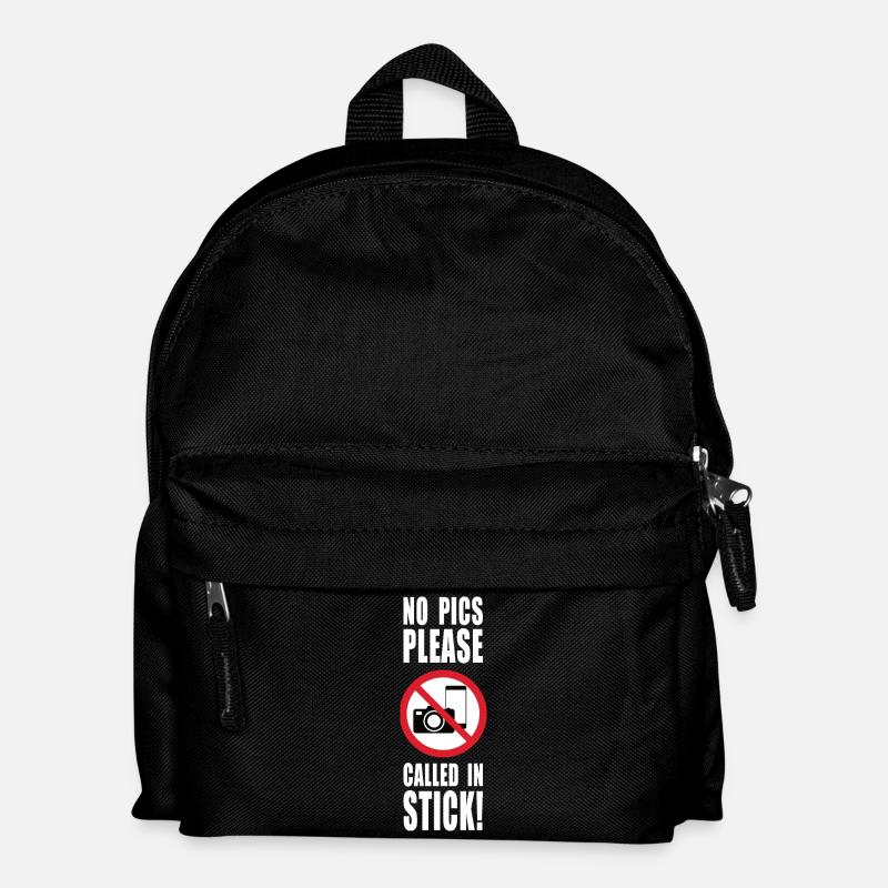 No Pics Please Called in Sick - Kids' Backpack - black