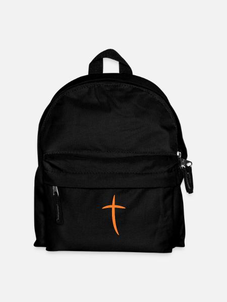 Cross design religion church - Kids' Backpack - black