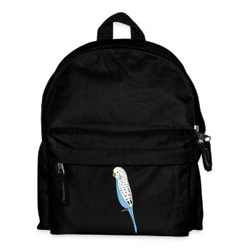 Wellensittich - Kinder Rucksack - Schwarz - Vorne