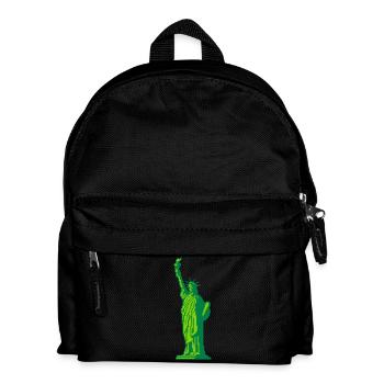 8bit Freiheitsstatue - Kinder Rucksack - Schwarz - Vorne