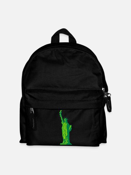 8bit Freiheitsstatue - Kinder Rucksack - Schwarz