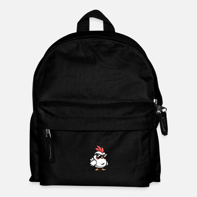 Huhn Cool Tier - Kinder Rucksack - Schwarz