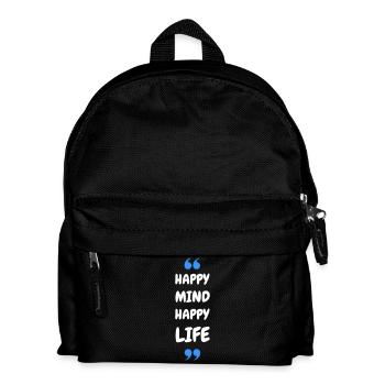 Happy Mind, Happy Life - Kids' Backpack - black - Front