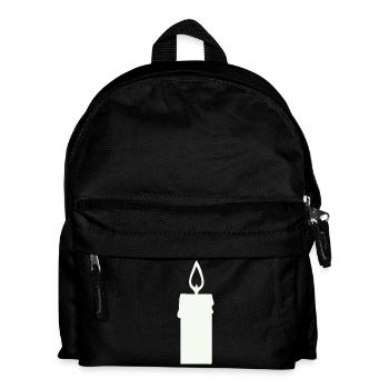Light silhouette candle in lantern - Kids' Backpack - black - Front