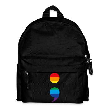 Semicolon Suicide Prevention Semicolon Semi Colon - Kids' Backpack - black - Front