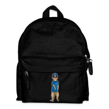 Erdmännchen Polizist Sonnenbrille Polizei - Kinder Rucksack - Schwarz - Vorne