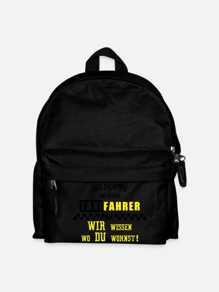 Leg dich nie Taxifahrer - Kinder Rucksack - Schwarz