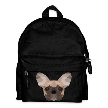 French Bulldog Low Poly - Kids' Backpack - black - Front