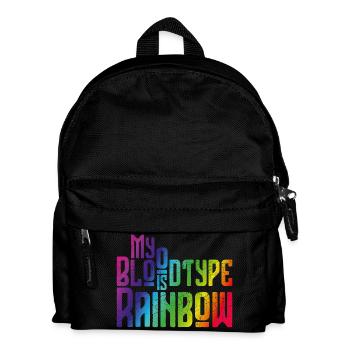 My Bloodtype is Rainbow - Tolérance et paix - Sac à dos Enfant - noir - Devant