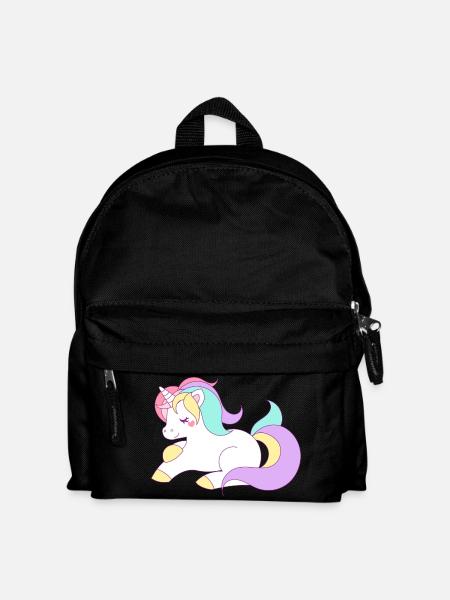 süßes Einhorn - Kinder Rucksack - Schwarz