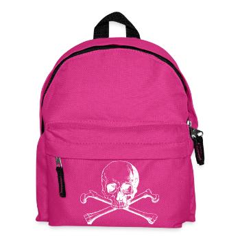 Skull with crossbones - Kids' Backpack - fuchsia - Front