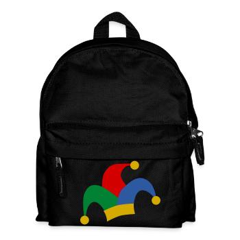 clown harlekin hofnarr kasper komiker narr witzbol - Kinder Rucksack - Schwarz - Vorne