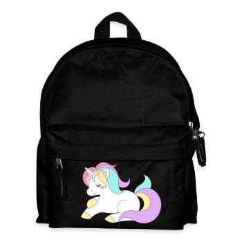 Einhorn - Kinder Rucksack - Schwarz - Vorne
