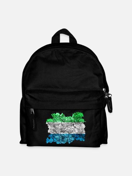 Sierra Leone vintage flag - Kids' Backpack - black