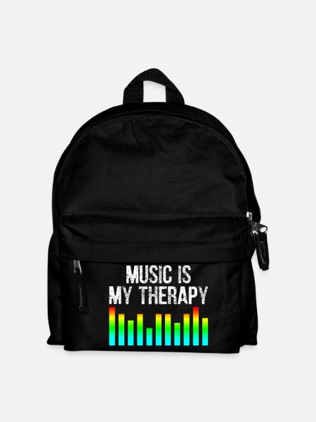 Music Is My Therapy - Kinder Rucksack - Schwarz