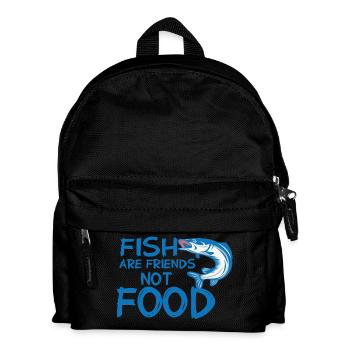 Vegan vegetarian animal welfare gift idea - Kids' Backpack - black - Front