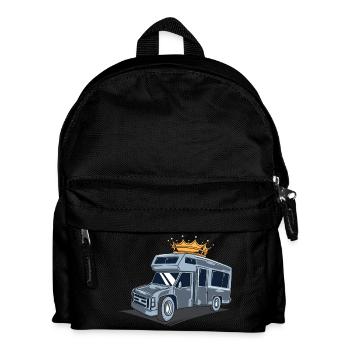 Wohnmobil / Wohnwagen / Camping - Kinder Rucksack - Schwarz - Vorne