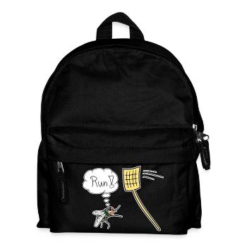 Fly Funny Fly Swatter Funny Vector Nouveau - Sac à dos Enfant - noir - Devant