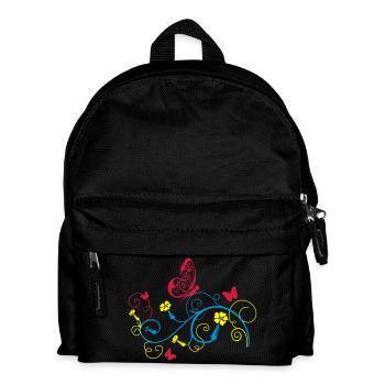 Schmetterling - Kinder Rucksack - Schwarz - Vorne