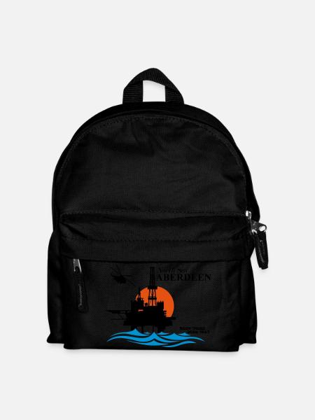 North Sea Aberdeen Oil Rig Platform - Kids' Backpack - black