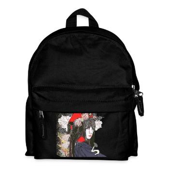 japanese mafia portrait - Kids' Backpack - black - Front