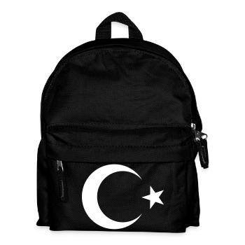 Drapeau turc noir - Sac à dos Enfant - noir - Devant