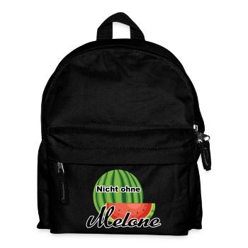 Melone Wassermelone Somme - Kinder Rucksack - Schwarz - Vorne