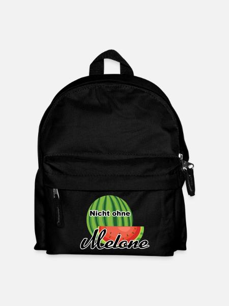 Melone Wassermelone Somme - Kinder Rucksack - Schwarz