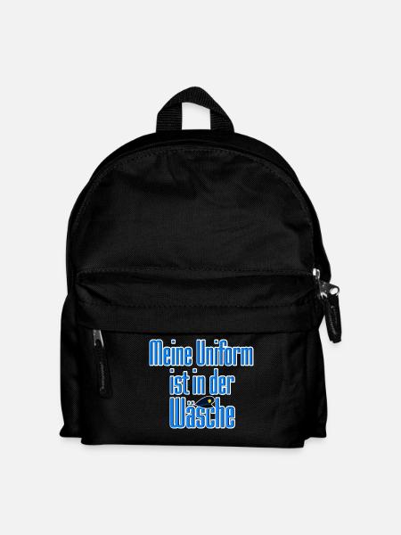 Uniform Wäsche Polizei Polizist lustig Spruch - Kinder Rucksack - Schwarz