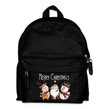 Père Noël, renne et bonhomme de neige - Sac à dos Enfant - noir - Devant