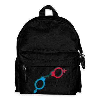Handschellen männlich und weibliches Symbol - Kinder Rucksack - Schwarz - Vorne
